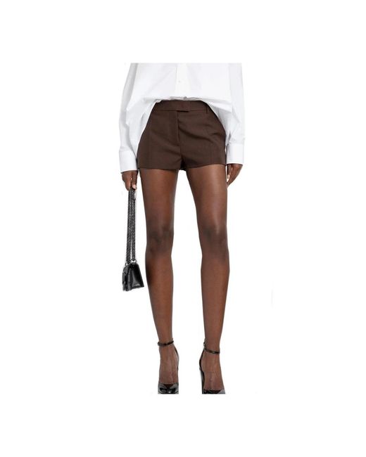 Valentino Brown Braune polyester shorts ss22