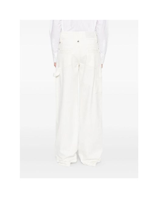 Ermanno Scervino White Wide Jeans