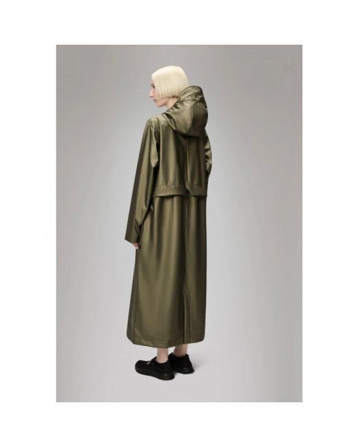 Rains Green Belted Coats