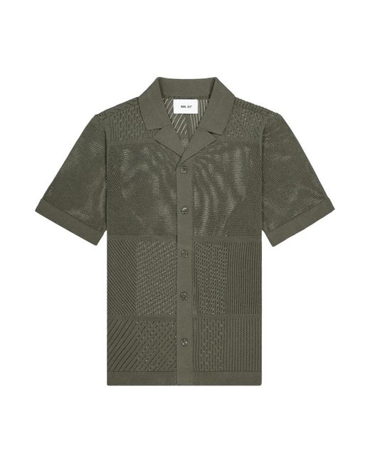NN07 Green Short Sleeve Shirts for men