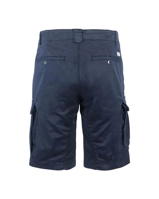 C P Company Blue Casual Shorts for men