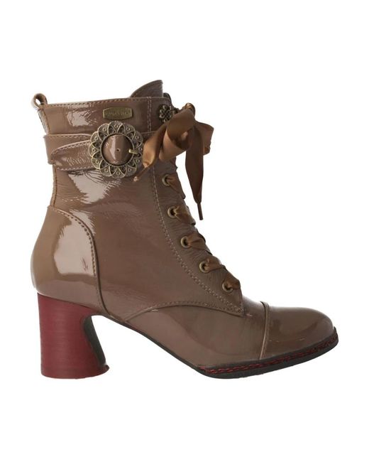 LAURA VITA Brown Heeled Boots