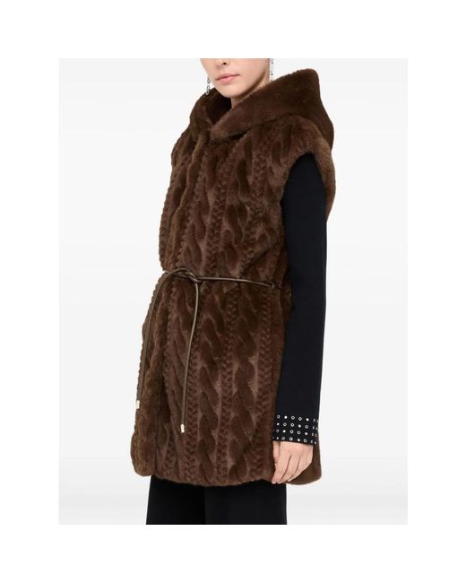 Liu Jo Brown Braune Strickjacke Aw25