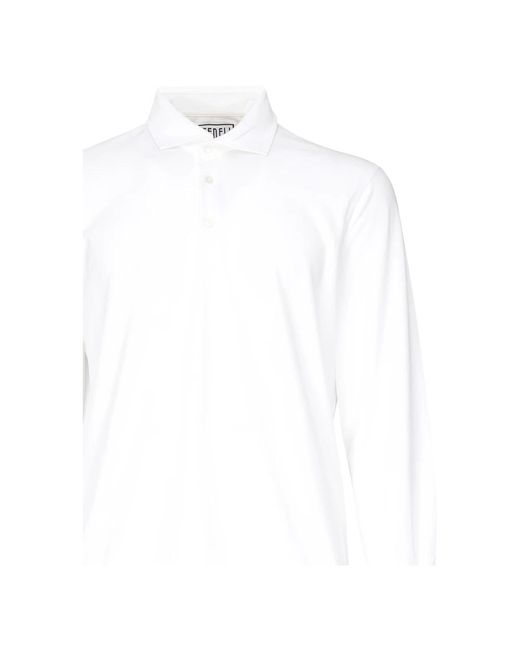 Fedeli White Polo Shirts for men