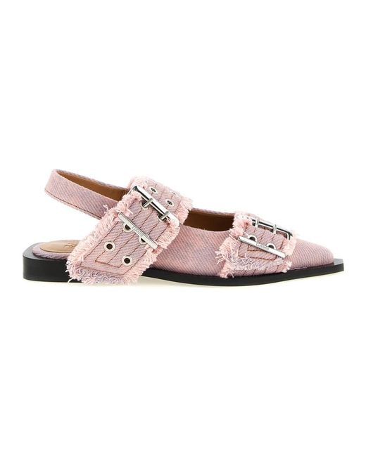 Ganni Pink Ballerina Shoes