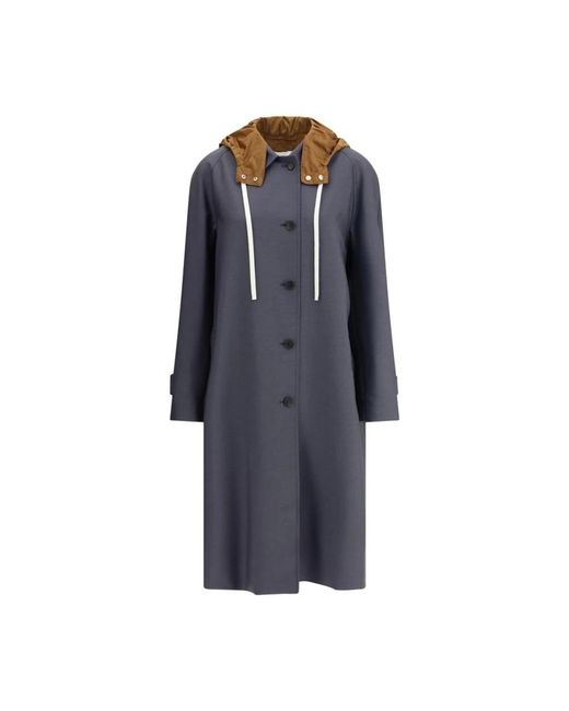 Miu Miu Single-Breasted Coats in het Blue