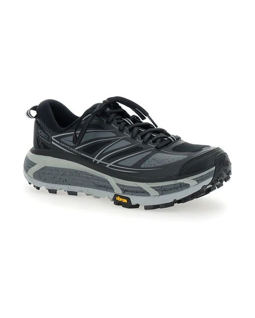 Hoka One One Black Schwarze Low-Top-Sneakers Runde Zehe