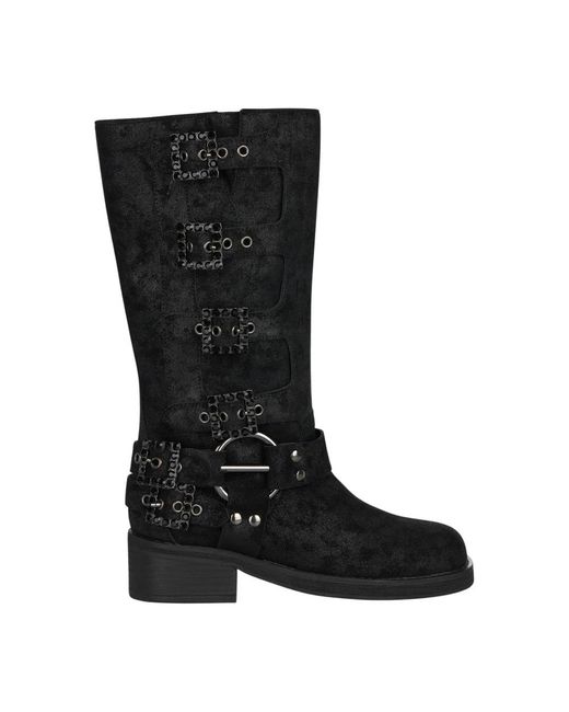 Alma En Pena. Black High Boots