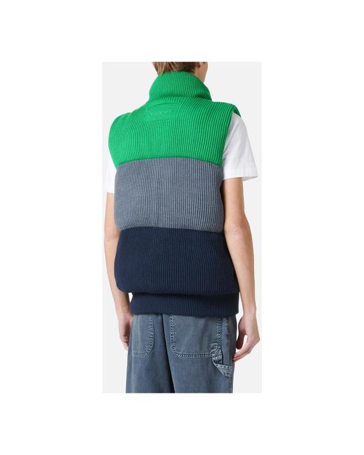 Iceberg Melange Strickbandjacke Mit Farbblöcken in Green für Herren