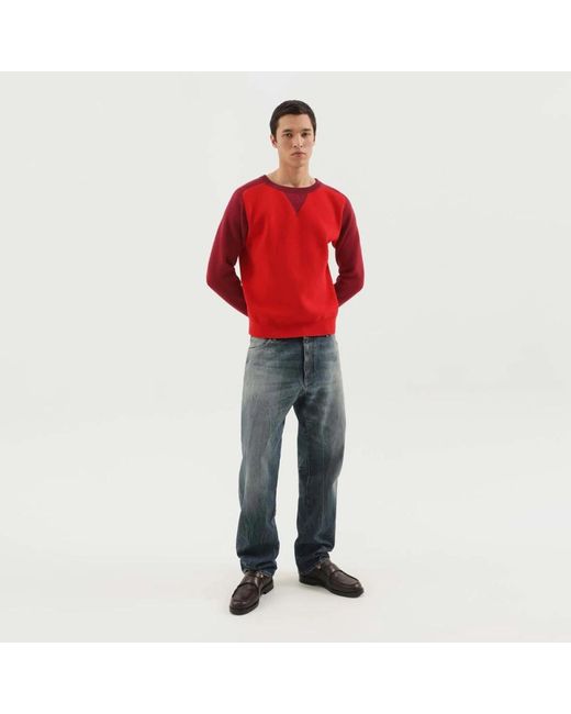 1989 STUDIO Red Round-Neck Knitwear for men