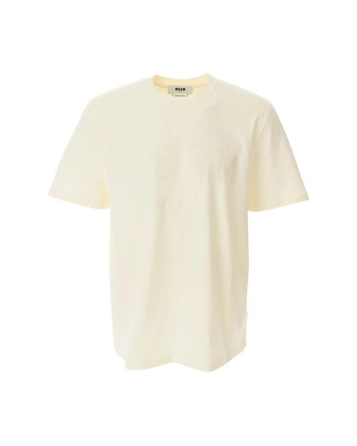 MSGM Klassisches T-Shirt in Natural für Herren