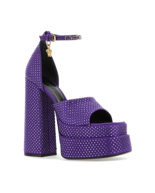 Versace Purple High Heel Sandals