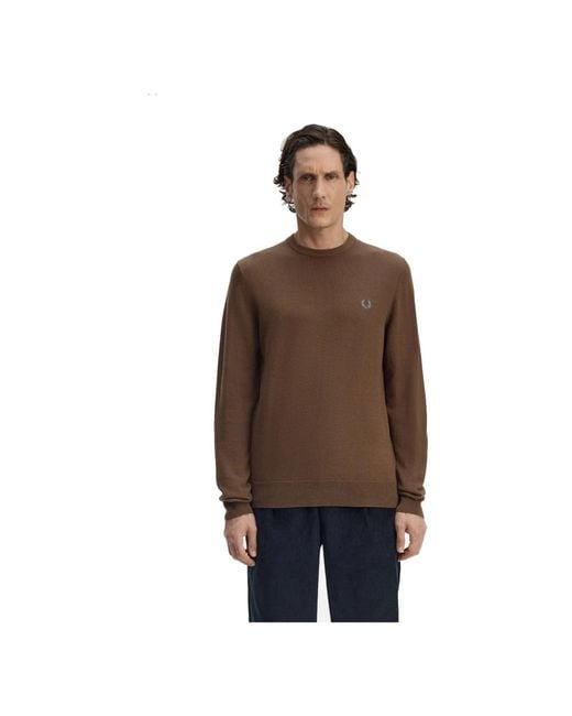Fred Perry Round-Neck Knitwear in het Brown voor heren