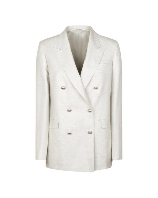 Tagliatore Jassen ,Wit ,Donna Over in het White
