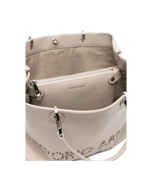 Emporio Armani Gray Tote Bags
