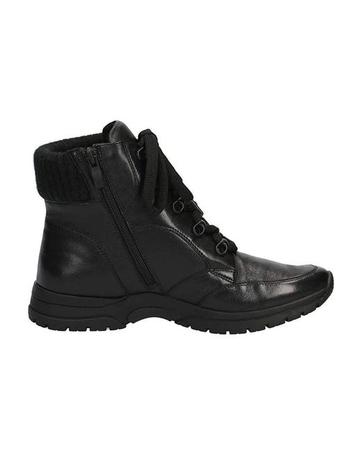 Caprice Black Ankle Boots