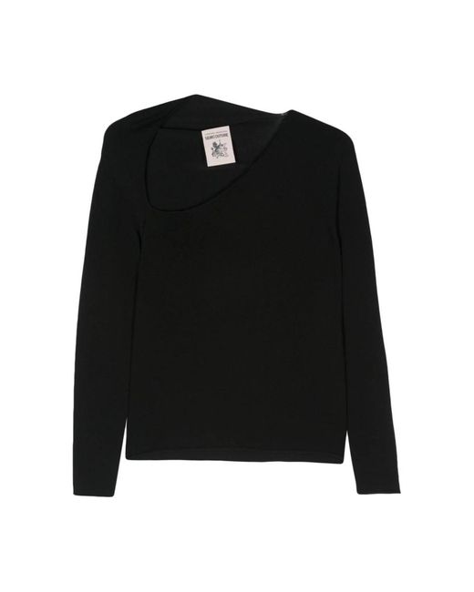 Semicouture Black Sweatshirts