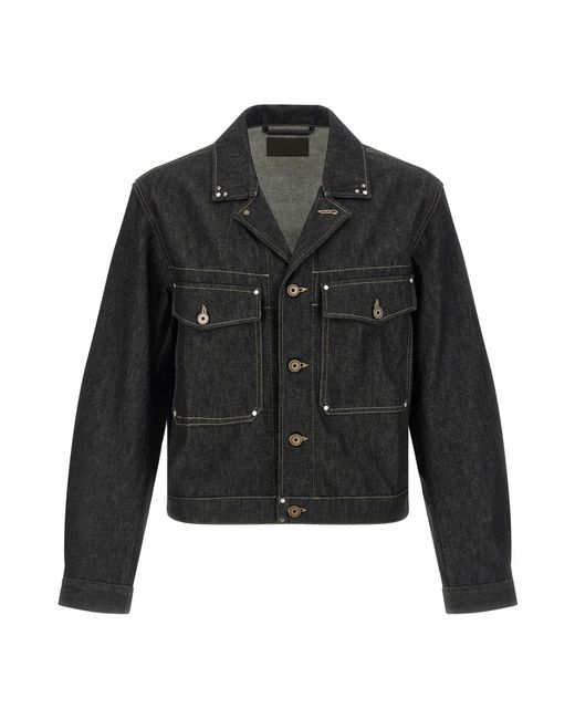 Lemaire Black Denim Jackets for men