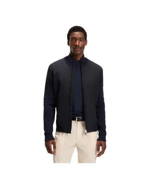 Boss Blue Zip-Throughs for men