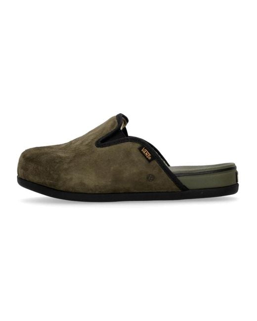Vans Schoenen ,Groen ,Suède Harbor Mule Olijf/Zwart Suède Instapper in het Brown