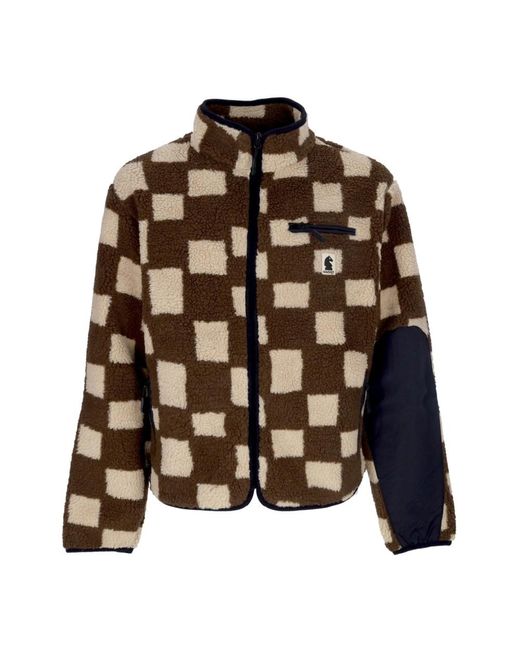 Market Hoodies & Sweatvesten ,Bruin ,Polyester Chess Club Teddy Bear Sherpa Jack in het Brown voor heren