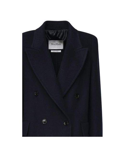 Max Mara Blue Double-Breasted Coats