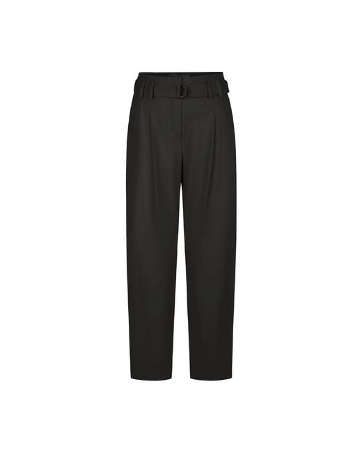 RAFFAELLO ROSSI Black Hochtaillierte Hose Mit Gürtel