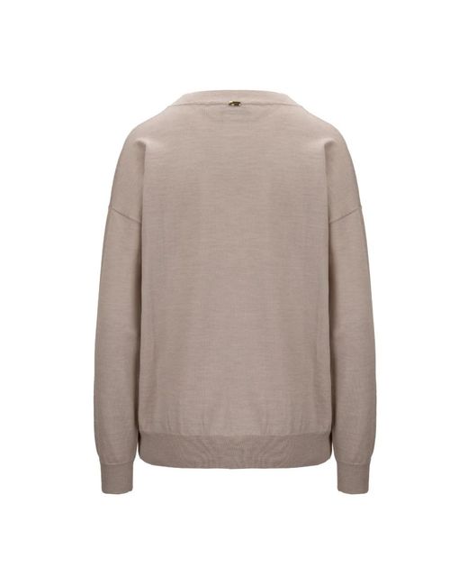 Herno Brown V-Neck Knitwear