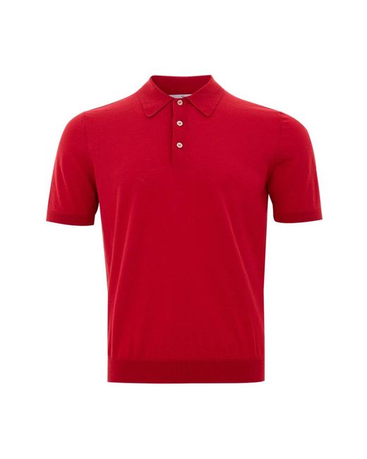 Gran Sasso Red Polo Shirts for men