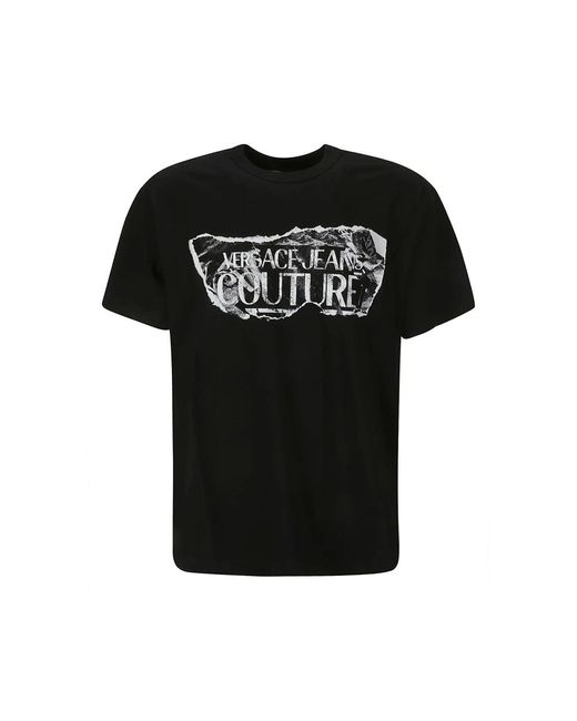 Versace R logo magazine t-shirt in Black für Herren