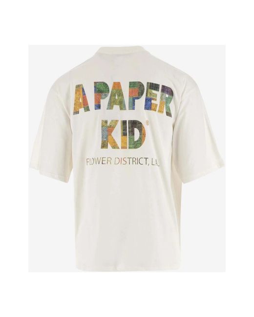 A PAPER KID White T-Shirts for men