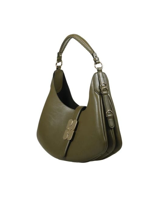 Ganni Green Shoulder Bags