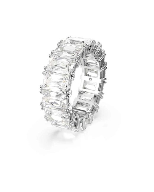 Swarovski Metallic Klassischer Kristall-Matrix-Ring