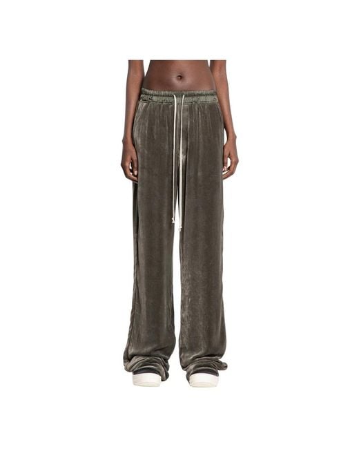 Rick Owens Gray Wide Trousers