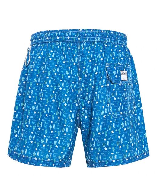 Fedeli Blue Beachwear for men