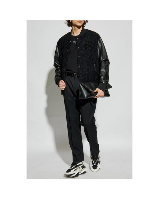 Balmain Black Bomber Jackets for men