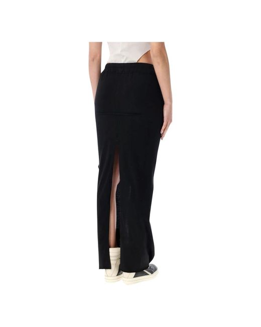 Rick Owens Black Maxi Skirts