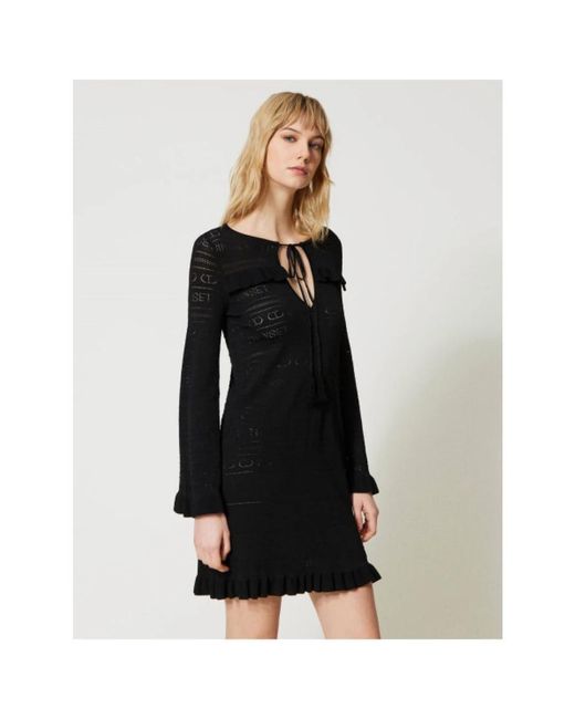 Twinset Black Short Dresses