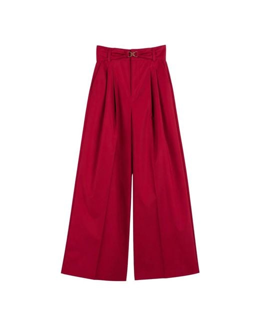 Twinset Red Wide Trousers