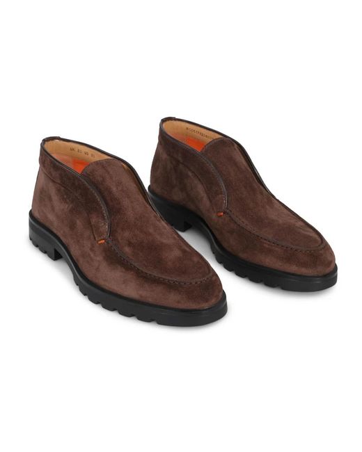 Santoni Klassische chukka-stiefel aus wildleder in Brown für Herren