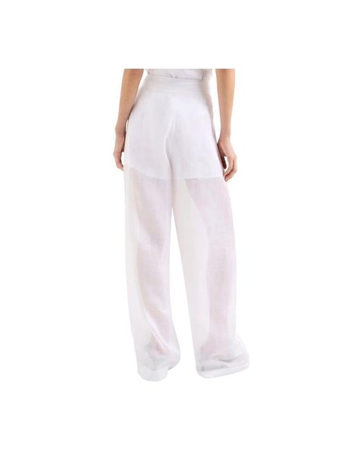 ARMANI EXCHANGE White Weite Bein Casual Hose