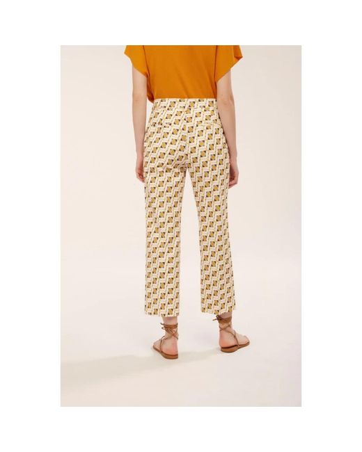 SKILLS & GENES Natural Cropped Trousers