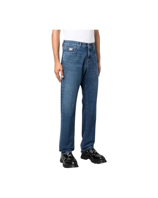 Versace Blue Straight Fit Jeans for men