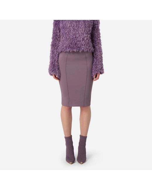 Elisabetta Franchi Purple Pencil Skirts