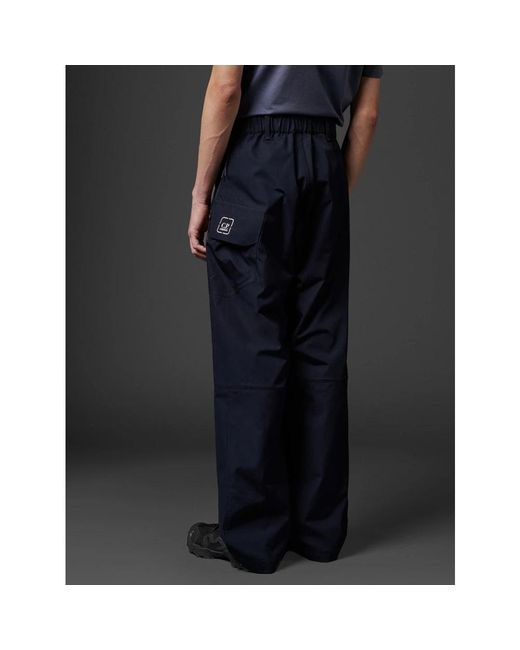 C P Company Blue Straight Trousers for men