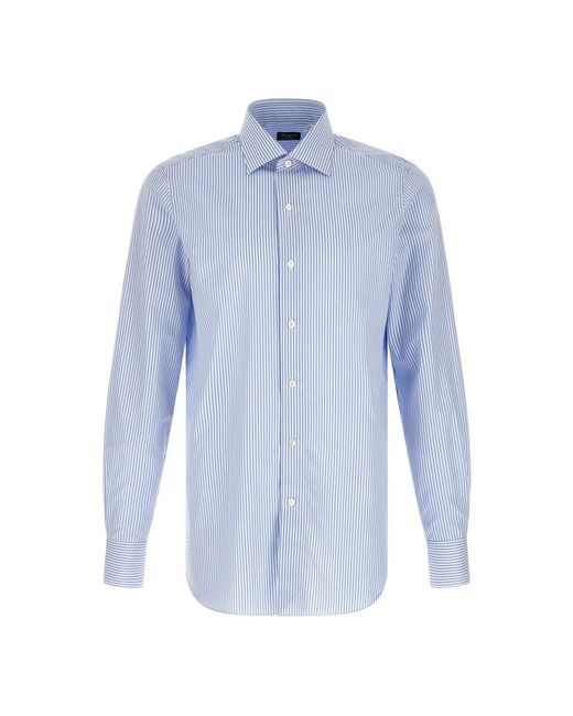 Finamore 1925 Blue Formal Shirts for men