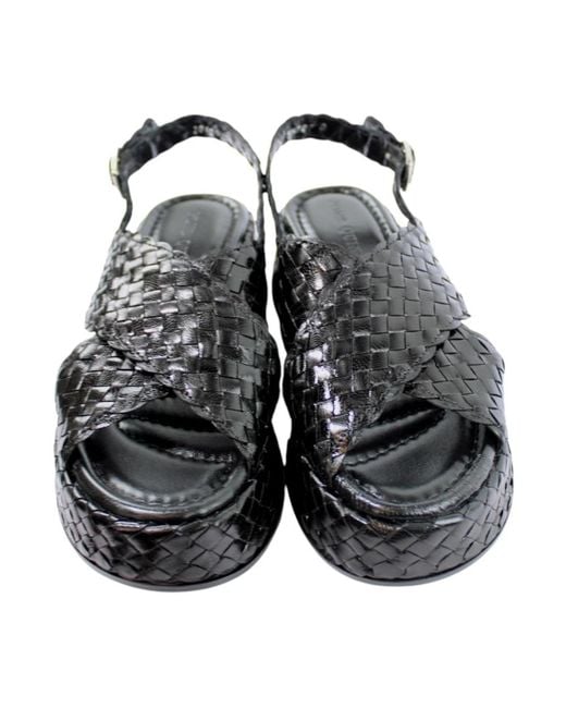 Pons Quintana Black Flat Sandals