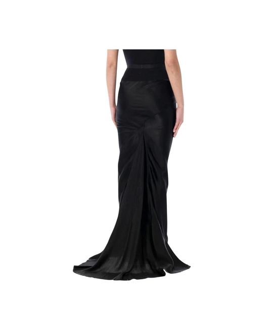 Rick Owens Black Maxi Skirts