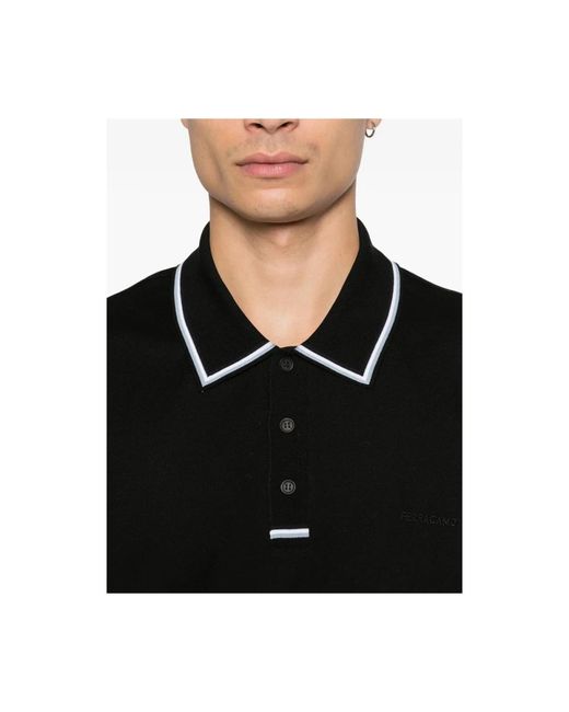 Ferragamo Black Polo Shirts for men