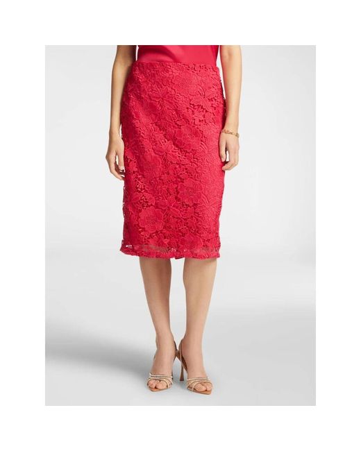 Midi Skirts Elena Miro de color Red